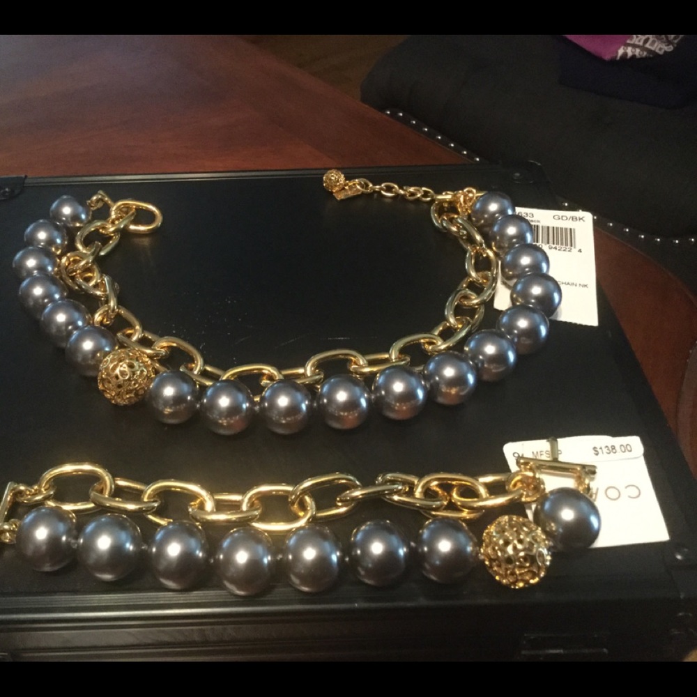 Coach choker and bracelet set